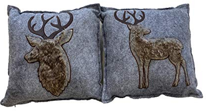 Kuschelige Filz Kissen Hirsch im 2er Set von Gilde