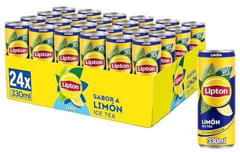 Lipton Limón 330ml, Refresco de Té, Pack de 24 x 330 ml