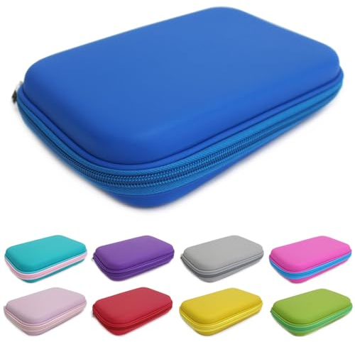 Fashion Stationery Pencil Cases for Boys Girls Kids Teenagers Large Hard Pencil Case Hardtop Hard Shell Case Travel Box Kids Girls Boys Gaming Device Storage Case (Blue)