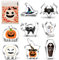 Halloween Ausstecher keksausstecher Set-8-teilig-Kürbis, Geist, Totenkopf, Fledermaus, Sarg, Hexenhut und Katze Keksausstecher für Kinder Halloween Party,mit 100-Pack Geister Keks Süßigkeiten Tasche