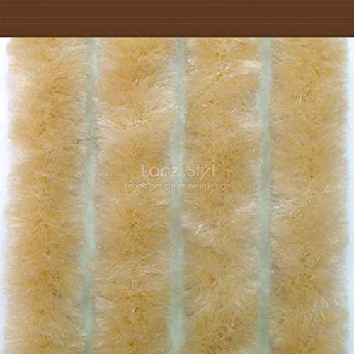 Tenda antimosche Moschiera Ciniglia Extra vellutata ø42 mm, Vari colori/misure, Porte esterne/interne, Divisori, Negozio, Camper ottima Schermatura 100% MADE in ITALY (80 x 220H cm, Corda)