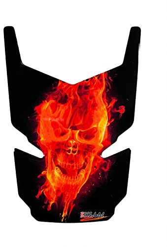 BIKE-label Tankpad 3D Totenkopf Rot Orange kompatibel für KTM Duke X503409VA