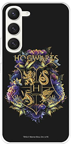 LA CASA DE LAS CARCASAS Schutzhülle für Samsung Galaxy S23, offizielles Harry Potter Hogwarts, Blumenmuster, zum Schutz Ihres Handys, flexible Silikonhülle mit offizieller Lizenz von Harry Potter