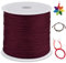 LEREATI Nylonschnur 0.8mm x 100m Nylonfaden Nylon Perlenschnur Satinkordel, Makramee Schnur Nylonschnur für Armbänder Perlen Auffädeln Halskette Schmuckherstellung DIY Handwerk (Weinrot)