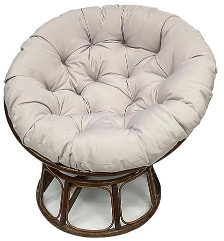 Round Swing Cushion, Thick Seat Cushion for Outdoor Use, Non-Slip Egg Chair Cushion, Leisure Cushion for Hanging Chair, Garden, Sofa, Patio Swing, Cushion Only (Size: 130 x 130 cm, Colour: Grey)