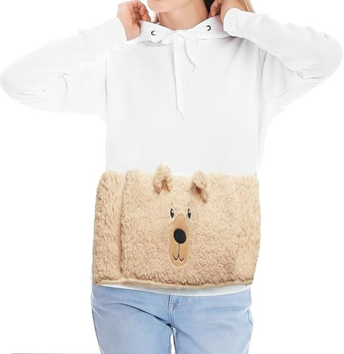 Fleece Waist Wrap Hot Water Bottle & Cover 1lt Brown Bear
