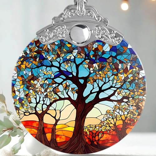 Jocidea Décoration de Noël, arbre de vie, arbre de vie, décoration en vitrail, cadeaux d'arbre de vie, décorations de vacances et idées cadeaux de Noël