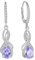 YL Unendlichkeit Ohrringe 925 Sterling Silber Knoten Ohrringe Juni Geburtsstein Alexandrite Schmuck Geschenke für Damen Mutter Freundin