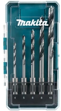 Makita E-15148 SDS-PLUS - Juego de brocas para madera (5 piezas, en caja de almacenamiento)