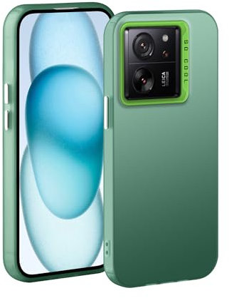 XINYEXIN Funda para Xiaomi 13T / Xiaomi 13T Pro Ultrafina Acabado Mate Antiarañazos Antigolpes Carcasa Bumper Case Cover - Verde