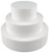 Cake Company Torten Dummy Set 3 Etagen | 15cm hohe, hochwertige Styropor Torte | Deko-Torte 20cm x 15cm x 10cm - 5cm Höhe | weiß (3 Stöckig)