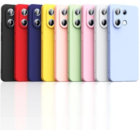 Oududianzi - 9 Pièces Coque pour Xiaomi Redmi Note 13 4G, Coque en Silicone TPU Souple Mince et léger, Anti-Rayures Anti-Collision Case de Protection en Caoutchouc Souple - [9 Couleurs]