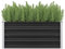 Gecheer Fioriera per Giardino Antracite 100x40x45 cm in Acciaio Zincato