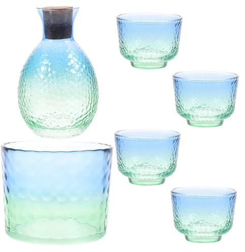 Anneome Botellas De Sake Tazas De Sake De Vidrio Para Para Cenas Japonesas o Regalos Japoneses