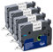 4x XemaX Etikettenband Kompatibel für Brother P-touch Bänder 6mm TZe-111 TZ-111 Schriftbänder Schwarz auf Transparent Etiketten Kassette für Brother PT-E110 H100R H110 H101C H108 E100 H100LB H105