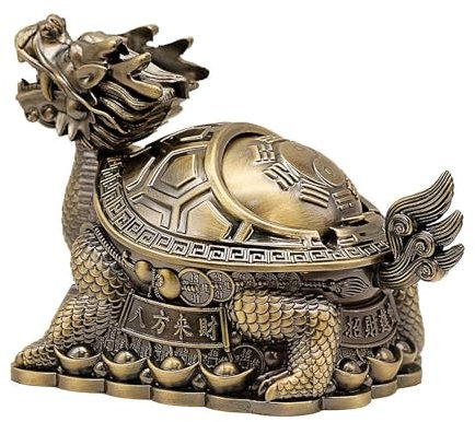 Anulely Drachen Aschenbecher, Outdoor Aschenbecher mit Deckel, Windaschenbecher Outdoor Schildkröte Aschenbecher, Drachen Schildkröte Modellieraschenbecher, halbgeschlossenes Deckeldesign, drei kleine