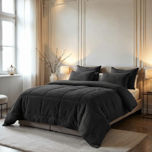Zelesta Teddybed Ganzjahresdecke mit integriertem Teddybezug - Hypoallergen, leichte 300 g/m² Hohlfaserfüllung - maschinenwaschbar & trocknergeeignet - kein Bettbezug erforderlich