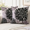 Jayusaror Kissenbezug 50x50 cm Schwarz und Grau Dahlien Sommer Sofakissen Herbst Deko Kissen Bezug Blumen Outdoor Kissenhülle für Couch Sofa Wohnzimmer Kissenbezüge, 2er Set