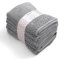 Cottoneclat Luxury Bath Towel Set of 6, 2 Bath + 4 Hand Towels, 100% Organic Turkish Cotton, Premium Zero Twist Yarn, Ultimate Softness and Absorbency, UltimateTouch Sensual, 70x140cm, Light Grey