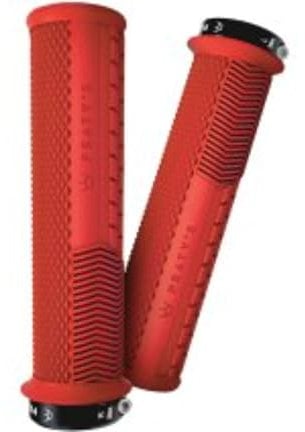 Peaty's Monarch Grips - Red/Knurl/Thick - Race Control, Durable, Ergonomic Finger Bars, Comfort Thumb Pad, All Day Riding, All Weather & Terrain, MTB Enduro Downhill Ebike Mountain Bike