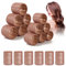 xnicx Keramische Thermo-Lockenwickler,18 Stücke Lockenwickler über Nacht Locken ohne Hitze,Selbsthaftend Hair Rollers Curler für Lange Mittlere Kleine Haar 60mm 48mm 36mm(Braun)