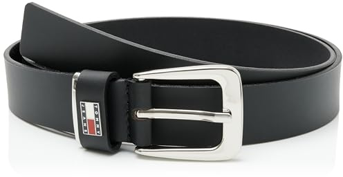 Tommy Jeans Damen Tjw Heritage 3.0 Aw0Aw17317 Verstellbarer Gürtel, Black (Black), 95