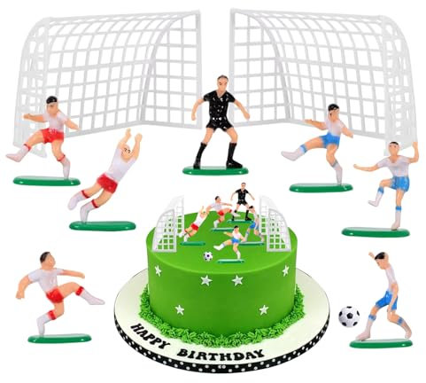 Football Cake Toppers - Boys & Girls, Men & Women, Kids & Cupcake Toppers - Football Birthday Decorations
