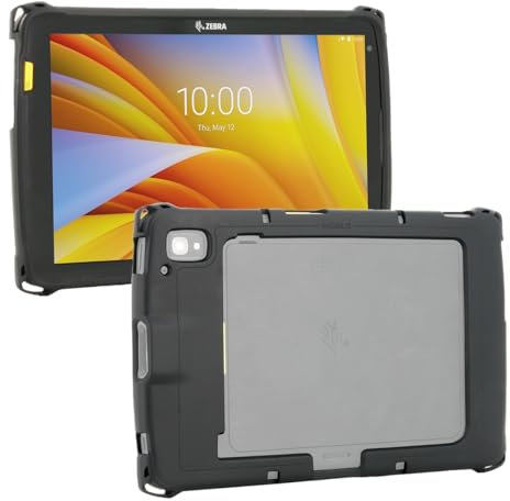 MOBILIS Coque pour Tablette Zebra ET40 ET45 10, Etui Renforcé Protection Militaire, Fabriqué en France, Compatible Accessoires de Charge, Antimicrobien, Noir