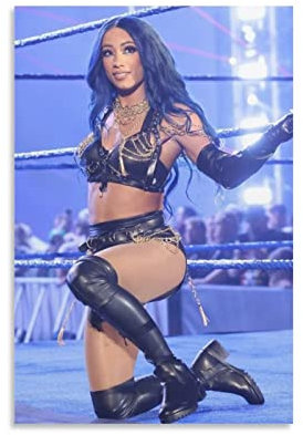 JINLIMAO Wanddeko Poster 50 * 70CM Senza Cornice Sasha Banks Canvas Wall Art Soggiorno Poster Camera da letto Decor Pittura