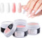 4 * 15ml Solide Ongle Colle,4 Couleurs Ongles Pointe Colle Pour Acrylique Ongles,Gel de Construction Ongle UV,Nail Extension Gel et Modelage,Gel UV/LED pour Protéger les Ongles Cassés