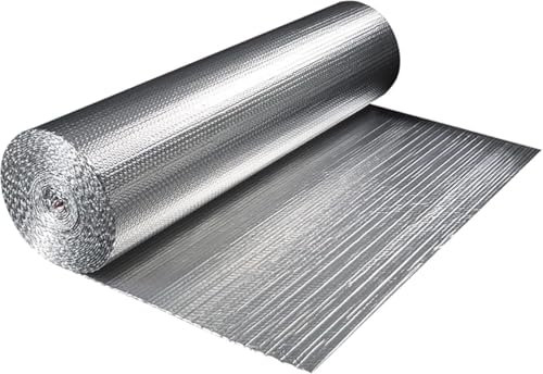 Isolation Pare-Vapeur Thermique Auto-Isolante pour Murs, hangars, greniers et Portes de Garage (3,28 x 98,5 pi (1 x 30 m))