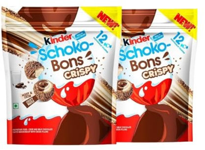 2x Kinder Schoko Bons Crispy 67,2 – Knusprige Schokolade für große Freude!