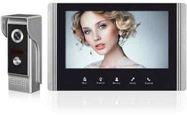 AOAMZ Interphone Vidéo Filaire, Visiophone Connecté 4 Fils avec Écran LCD TFT 7 Caméra de Vision Nocturne étanche Déverrouillage Surveillance Portier Vidéo Audio Bidirectionnel (1 Camera 1 Monitor)