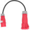ANKROYU Adattatore CEE a 5 Pin, Adattatore CEE ad Alta Corrente da 5 Pin ABS 32A Femmina a 16A Maschio, Adattatore Impermeabile CEE per Cantieri Campeggio Giardino