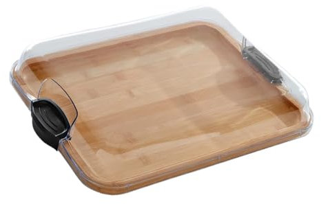 Plateau De Service De Charcuterie avec Couvercle - Planche À Fromage en Bois Et Compartiments De Coupe | Accessoires De Cuisine Pratiques pour Collations, Fruits, Apéritifs, Noël Idéal, Thanksgiving,