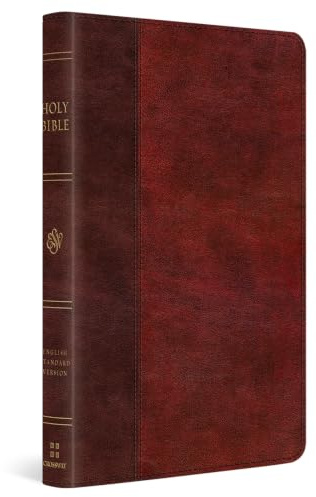 ESV Large Print Thinline Bible, Red Letter (TruTone, Burgundy/Red, Timeless Design)
