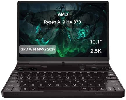 WEELIAO GPD Win Max 2 2025 Gaming Laptop with AMD Ryzen A1 9 HX-370 Processor, 10.1-Inch Touchscreen, 67Wh Battery, Hall Sensor Joysticks (32GB RAM +2TB SSD)