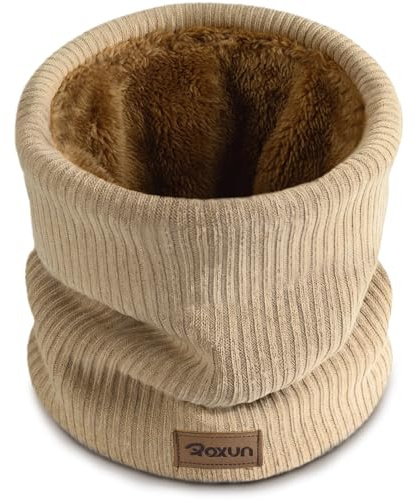 ROXUN Winter Neck Gaiter, Neck Warmer Snood Cover Ski Gaiters for Men/Women | Soft Thick Fleece; Gentle on Skin; Stretchy Fit; Multi-function; Elegant Chic Look; Multi-color Options