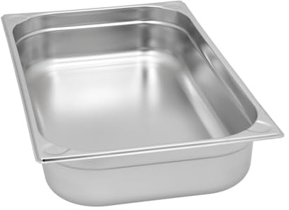 TECHNICA Behälter GN 1/1 100 mm aus Edelstahl | Gastro Container stapelbar - Edelstahlwanne Küche - Hitzebeständig -40 °C bis 300 °C - Spülmaschinenfest