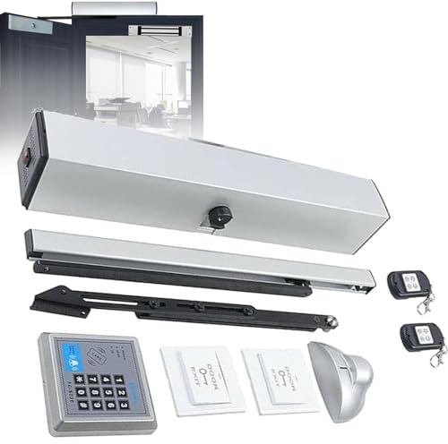 Automatic Swing Door Opener, Electric Remote Control Push Button Operator for Home Garage Patio, Easy Install