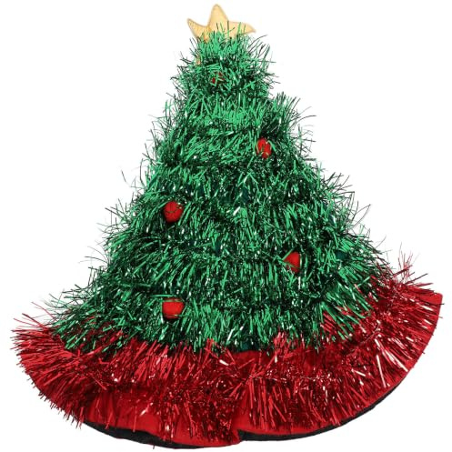 Veemoon Tocado para Árbol de Navidad, Gorro para Árbol de Navidad, Estilo 3, Nonwoven y Plástico, Ligero, Suave y Cómodo, Accesorio Divertido para Fiesta y Obsequio Navideño