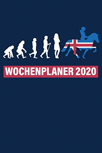 Wochenplaner 2020: Islandpferde Kalender 2020 mit Islandpferd Revolution Pferd Islandflagge Icelandic Horse Grafik als DIN A5 Isländer Kalender 2020 / ... bis Januar 2021 - Jede Woche auf 2 Seiten