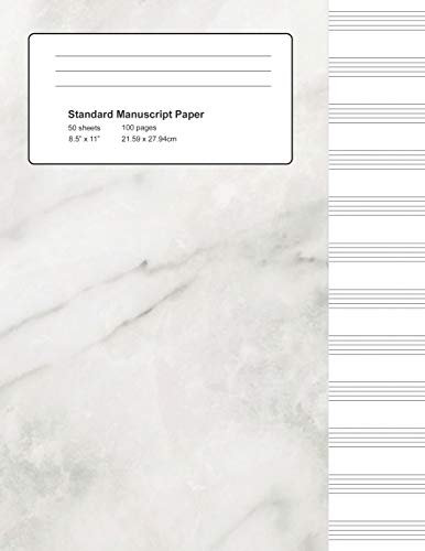 Standard Manuscript Paper: White Marble Blank Sheet Music