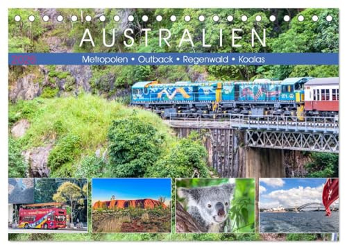Australien - Metropolen • Outback • Regenwald • Koalas (Tischkalender 2026 DIN A5 quer), CALVENDO Monatskalender: Einzigartige Landschaften und ... Metropolen des 5. Kontinents. (CALVENDO Orte)