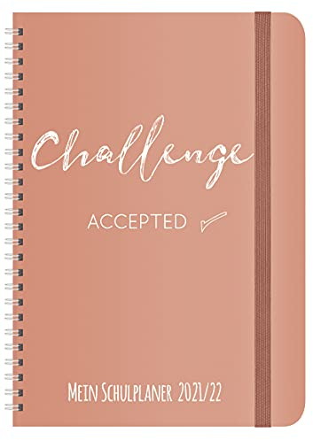 Schülerkalender Challenge 2021/2022: mit 12-monat.-Kalendarium von August 2021 bis Juli 2022. Pro Woche 2 Seiten mit viel Platz für Notizen. Format 14,8 x 21 cm
