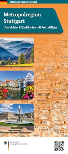 Metropolregion Stuttgart: Übersichtskarte mit Stadtplänen und Freizeit-Tipps (Metropolregion-Karten)