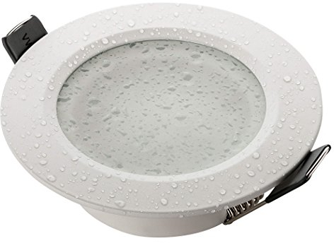 SEBSON Gehäuse für Einbaustrahler Bad IP44 mit GU10 Fassung LED Halogen 230V - Einbaurahmen Aluminium, Lochdurchmesser 70mm (min. 67mm, max. 83mm) für Deckenbeleuchtung