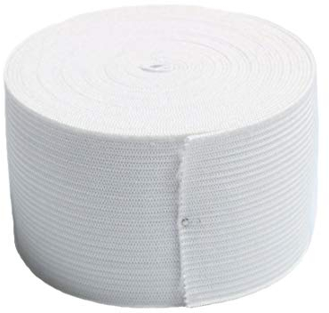 2-inch White Knit Elastic Bands Wide Heavy Stretch Elastic Spool Waistband,5 Yards