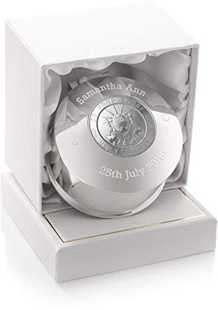 De Walden First Holy Communion Gift for a Girl Silver Plated Trinket Box and Rosary Set