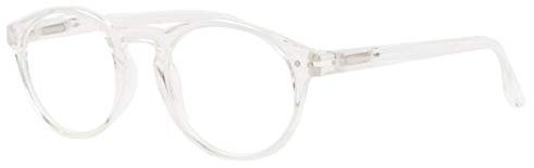 Naby Lesebrille, rund, transparent, diskret, Unisex